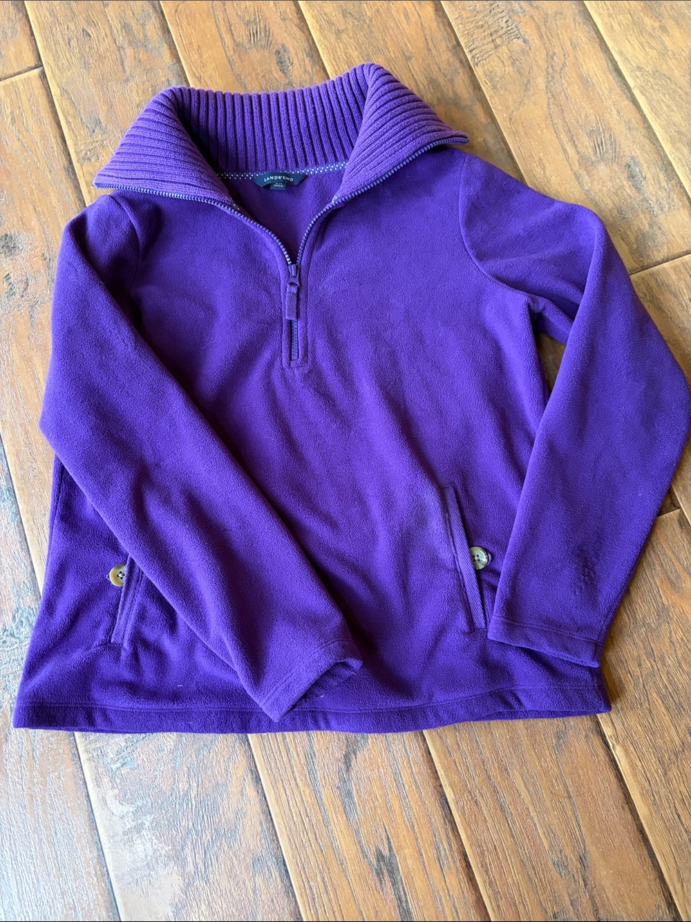 Kids Purple Half-Zip Fleece Pullover - Size MP